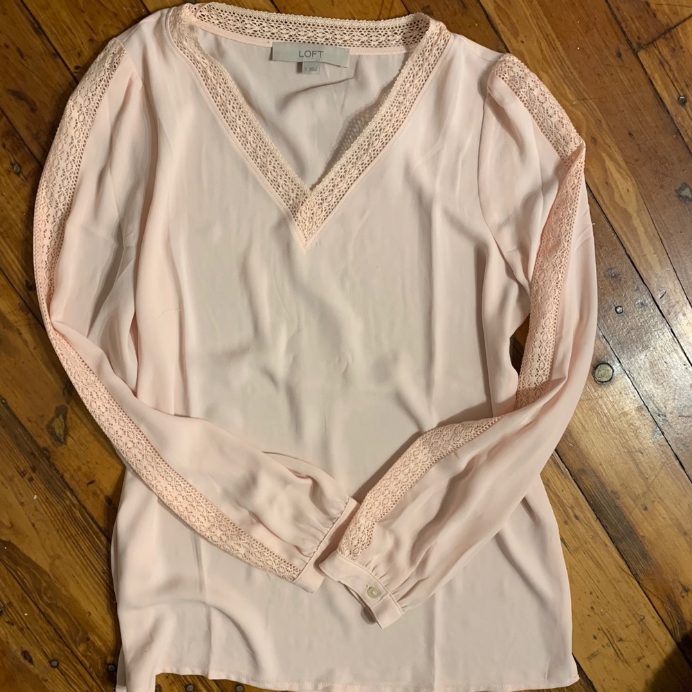 Loft Light Pink Blouse